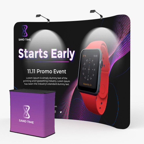 10ft Curve Tension Fabric Display